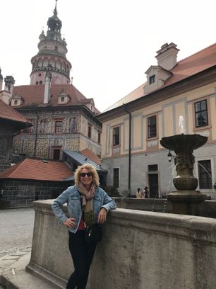 Wendy at Cesky Krumlov Castle